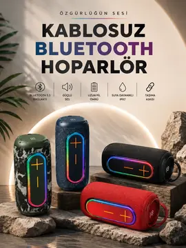 Kablosuz Bluetooth Hoparlör Taşınabilir