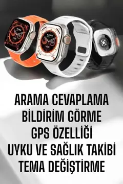Yeni Nesil Akıllı Saat Adımsayar GPS Nabız Ölçer Uyku ve Sağlık Takibi