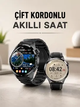 Çift Kordonlu Yüksek Çözünürlüklü Akıllı Saat Uyku İzleyici & Spor Modları