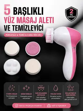 5 Fonksiyonlu Kablosuz Yüz Temizleme Cihazı ile Derinlemesine Cilt Bakımı