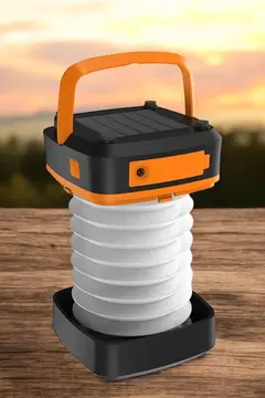Güneş Enerjili Led Lamba Kamp Lambası Katlanabilir Lamba USB Şarjlı