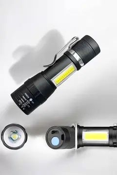 El Feneri Led USB Şarjlı Zoom Mini Led Işık Acil Durum Feneri