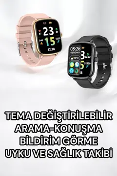 Titreşimli Sağlık Takipli Yeni Nesil Akıllı Saat  400mAh Batarya Kapasiteli