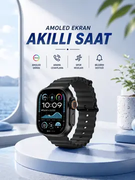 Akıllı Saat Bluetooth Bağlantılı NFC ve GPS Uyumlu Nabız Ölçer Sesli Görüşme