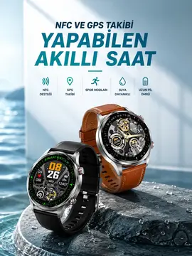 Bluetooth Bağlantılı Akıllı Saat Tüm Telefonlara Uyumlu Değiştirilebilir Kordon