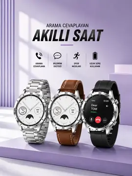 Akıllı Saat Bildirim Görme Sesli Görüşme Çoklu Kordon GPS Takibi