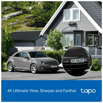 TP-LINK Tapo TC92 KIT (C660 KIT) 4K 80Mpix Dış Mekan IP65 WiFi 12Mt. Renkli Gece Görüşü İki Yönlü Ses Yapay Zeka Destekli Güneş Enerjili Güvenlik Kamerası Kiti(1923)