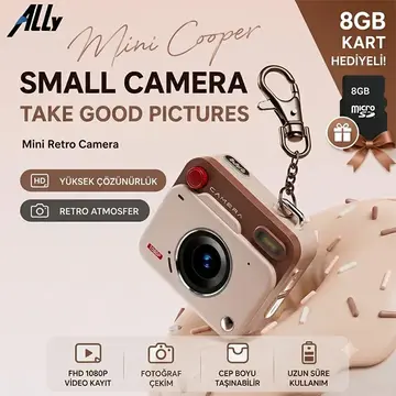 Ally PixMini Retro Video Dijital Kamera Ağ Kamerası DVR 1080P HD