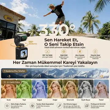 Ally Q8 PocketPro 4K Dijital Vlog Kamerası
