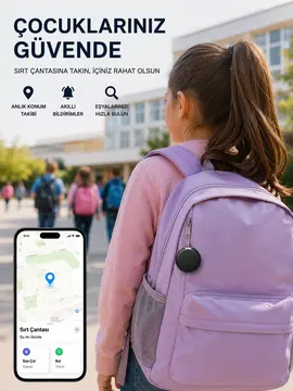 Apple ve Android Destekli AirTag Konum Takip ve Eşya Bulucu