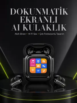 Yeni Nesil Dokunmatik Ekranlı AI Kablosuz Kulaklık