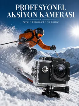 1080P Full HD Spor Kamerası Kompakt ve Dayanıklı Tasarım