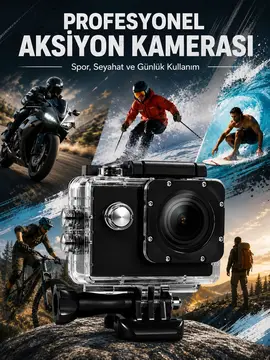 Yüksek Görüntü Kalitesi Sunan 1080P Full HD Aksiyon Kamerası