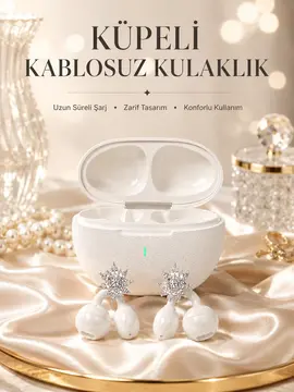 Yeni Nesil Küpeli Kablosuz Kulaklık Güçlü Bataryalı