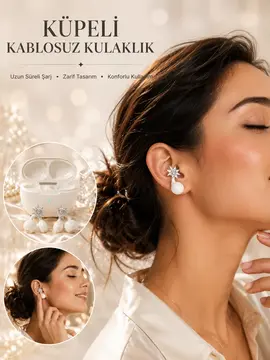 Küpeli Kablosuz Bluetooth Kulaklık Uzun Süreli Şarj Özellikli