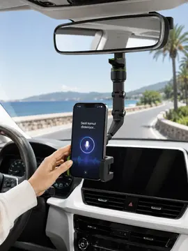 Araç İçi Telefon Tutucu Dikiz Aynasına Takılan Sabit ve Ayarlanabilir