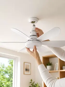Ayarlanabilir Parlaklık Özellikli LED Tavan Vantilatörü Süper Sessiz Motor Teknolojisi ve Güçlü Hava Akışı