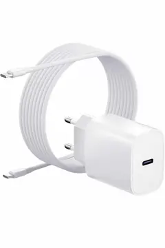 Type-C Hızlı Şarj Özellikli Cihazı USB-C Kablo Dahil