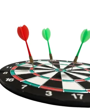 15 İnç Büyük Boy Dart Tahtası Ev Oyun Seti 4 Adet Metal Uç Oklu