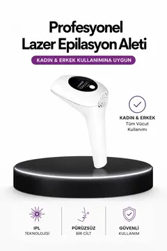 IPL Teknolojili Erkek Ve Kadın Kullanımına Uygun Lazer Epilasyon Cihaz
