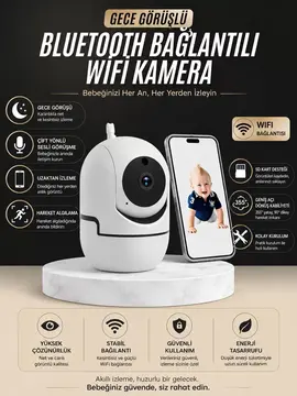 Gece Görüşlü Bebek Kamerası  Telefondan Canlı Takip Özellikli
