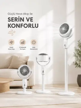 Sessiz Çalışma Özelliğiyle Rahat Kullanım Sunan Dikey Vantilatör