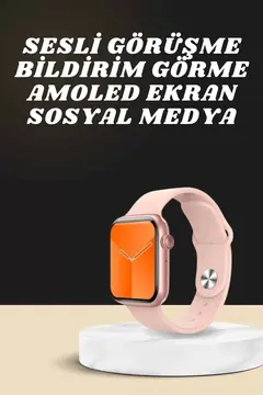 Akıllı Saat Alarm ve Titreşim Uyku ve Sağlık Takibi GPS Uyumlu Nabız Ölçer Sesli Görüşme