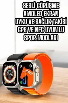 Akıllı Saat Uyku ve Spor Takibi Yeni Nesil Bluetooth Bağlantılı Amoled Ekran