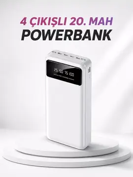 4 Çıkışlı 20.000 MAH Powerbank Taşınabilir Çoklu Giriş