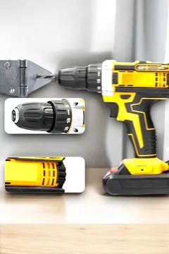 24 Parça Çift Bataryalı Şarjlı Matkap Seti 24W Motor ve Otomatik Mil Kilitli Tasarım