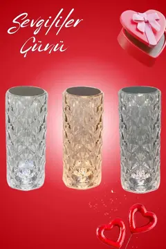 Sevgililer Günü İçin Hediye Kristal Lamba Sevgiliye Hediye USB Şarjlı Gece Lambası (Kopya)