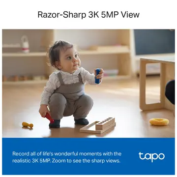 TP-LINK Tapo TC74 (C230) 3K 50Mpix İç Mekan WiFi 12Mt. Gece Görüşü 360 Dönüş İki Yönlü Ses Güvenlik Yapay Zeka Destekli Kamera(1923)