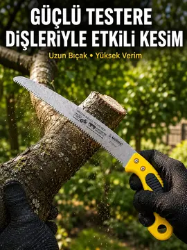 Bahçe Bıçkısı Keskin Çelik Diş Yapısıyla Pratik Kesim