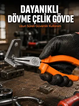 Uzun Çene Tasarımlı Dövme Çelik Kargaburun Hassas Kavrama Performansı