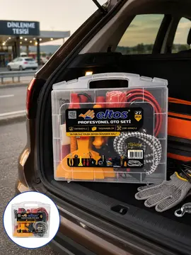 Çok Amaçlı 27 Parça Araç Acil Durum Ekipman Seti Düzenli Taşıma Kutulu