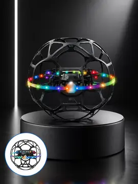 El Hareketi Kontrollü Futbol Topu Tasarımlı Drone LED Işıklı
