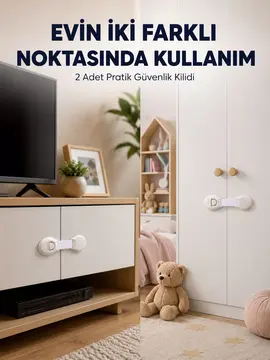 2'li Çocuk Güvenlik Kilidi Ev İçi Koruma Seti