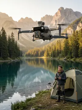 Çift Kameralı GPS Drone Geniş Açılı Havadan Görüntüleme Sistemi