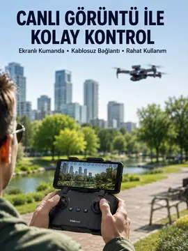 Katlanabilir Çift Kameralı Drone ile Havadan Fotoğraf ve Video Çekimi