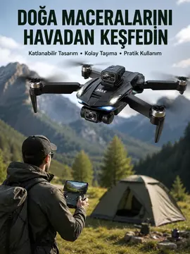 Canlı Görüntü Aktarımlı Çift Kameralı Uzaktan Kumandalı Drone