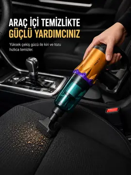 Şarjlı Araç İçi El Süpürgesi Çok Amaçlı Kablosuz Vakum Temizleyici