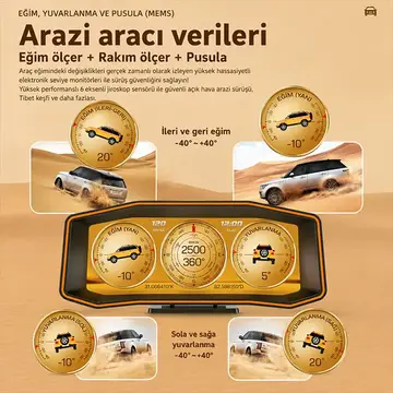 Ally P4 OBD2 + GPS Head Up Display HUD Dijital Hız Göstergesi