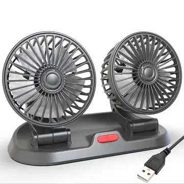 ALLY F410 USB Çift Başlıklı Araç Fanı Oto Fan Vantilatör