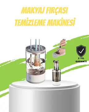 Otomatik Makyaj Fırçası Temizleyici Sonik Teknoloji USB Şarjlı