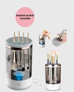 USB Şarjlı Derin Temizlik Makyaj Fırçası Yıkama Makinesi