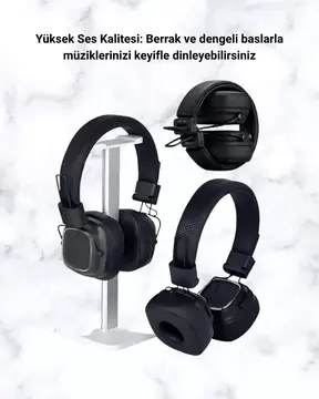 Bluetooth 5.3 Rainbow Işıklı Kulak Üstü Kablosuz Kulaklık Yeni Nesil