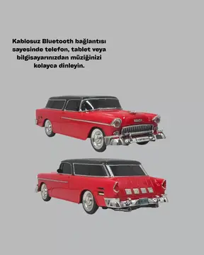 Vintage Tasarımlı LED Işıklı Bluetooth Hoparlör 10W