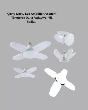Enerji Tasarruflu LED Ampül 60 Watt 4 Kollu Beyaz Işık Yeni Nesil