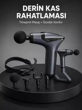 Taşınabilir 3in1 Masaj Aleti Şarjlı Titreşimli Esneme Bantlı Yeni Nesil