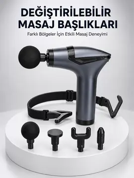 AKTÜEL 3in1 Taşınabilir Şarjlı Titreşimli Masaj Cihazı Çok Fonksiyonlu Yeni Nesil
